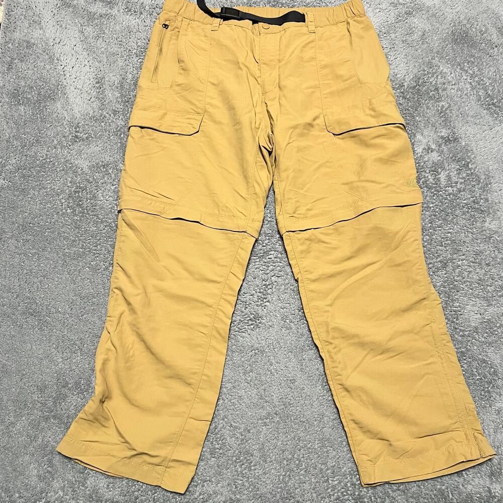 The North Face Pants Mens XL Nylon Convertible Zip Off Shorts Belted Hiking
